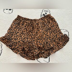 Sienna Sky Black and Brown Animal Print Shorts